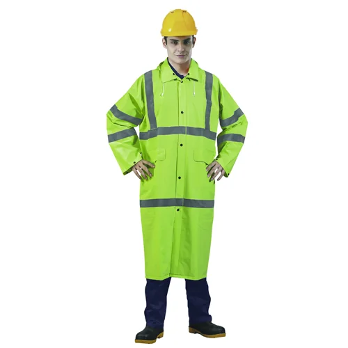 Hi-Visibility Green Rain Coat