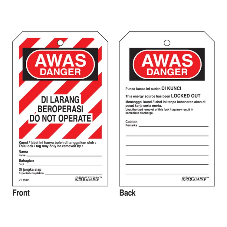 Identification Maintenance & Lockout Tags